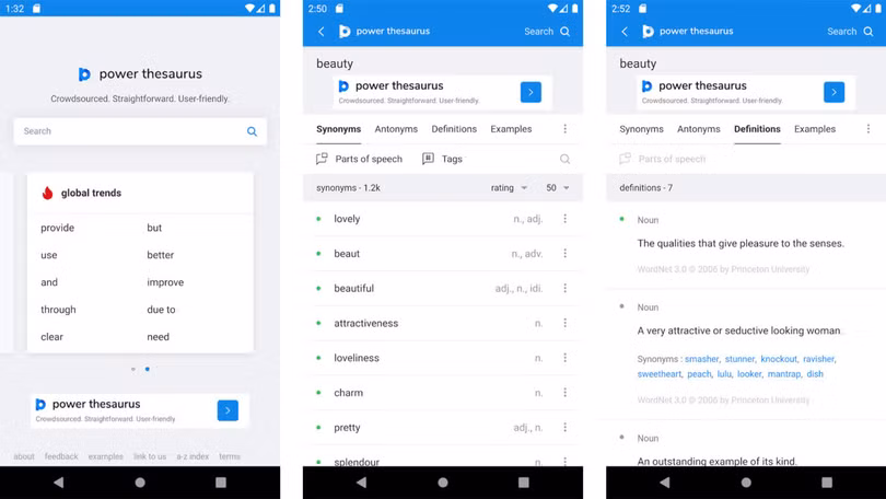 Ứng dụng Power Thesaurus (Ảnh: Android Authority) Ứng dụng Power Thesaurus (Ảnh: Android Authority)