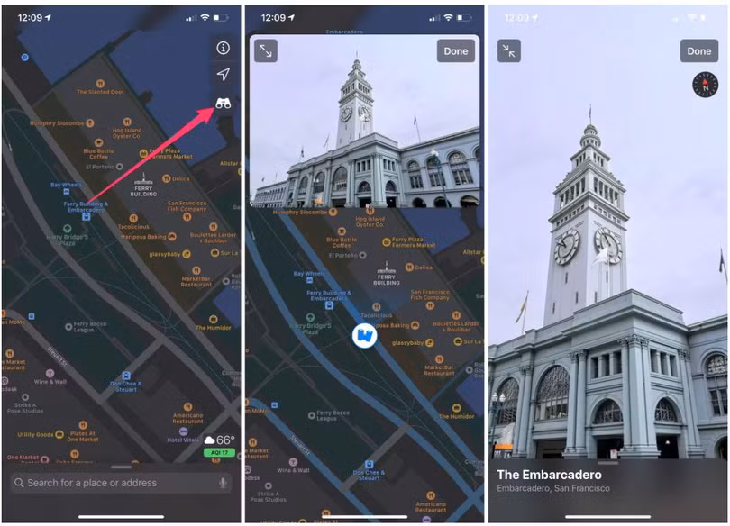Tính năng mới này của Apple khá giống với tính năng "Google Street View" (Ảnh: Cnet)