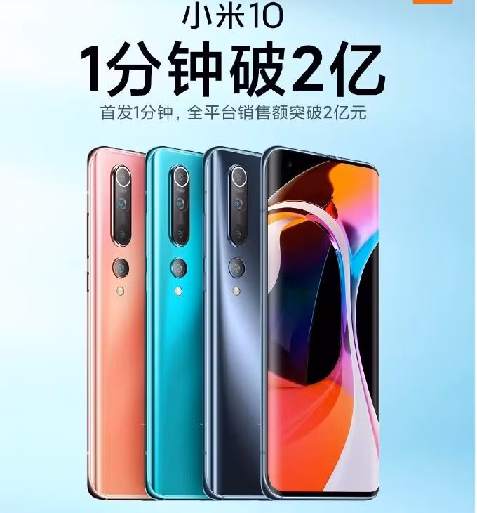 Xiaomi Mi 10 hết hàng trên tất cả các cửa hàng điện thoại lớn tại Trung Quốc (Ảnh: Xiaomi) Xiaomi Mi 10 hết hàng trên tất cả các cửa hàng điện thoại lớn tại Trung Quốc (Ảnh: Xiaomi)