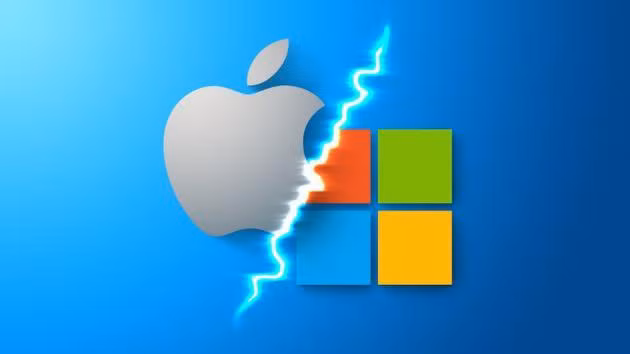 Cuộc chiến giữa Apple và Microsoft đã quay trở lại. Ảnh: Sina
