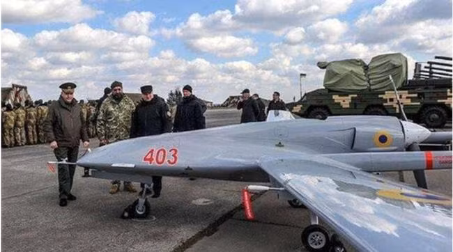 UAV TB2 của Thổ Nhĩ Kỳ trong Quân đội Ukraine (Ảnh: QQ).