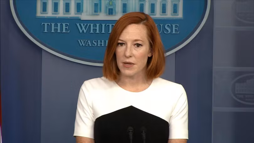 Thư ký báo chí Nhà Trắng Jen Psaki tuyên bố Mỹ thực hiện tẩy chay ngoại giao đối với Thế vận hội Mùa đông Bắc Kinh 2022 (Ảnh: CNN). Thư ký báo chí Nhà Trắng Jen Psaki tuyên bố Mỹ thực hiện tẩy chay ngoại giao đối với Thế vận hội Mùa đông Bắc Kinh 2022 (Ảnh: CNN).