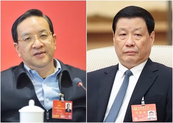 Ông Ứng Dũng (phải) sáng 13/2 được Trung ương Đảng Cộng sản Trung Quốc cử làm Bí thư tỉnh ủy Hồ Bắc thay ông Tưởng Siêu Lương vừa bị bãi chức (Ảnh: Đông Phương).
