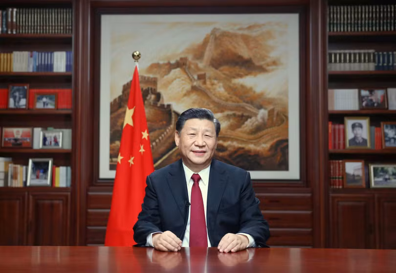Ông Tập Cận Bình phát biểu thông điệp năm mới tối 31/12/2021 (Ảnh: Dwnews). Ông Tập Cận Bình phát biểu thông điệp năm mới tối 31/12/2021 (Ảnh: Dwnews).
