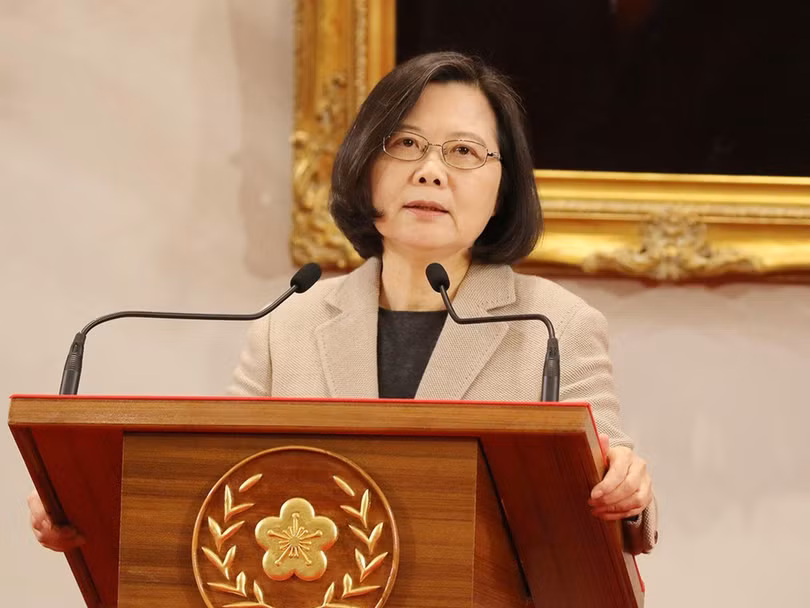 Bà Thái Anh Văn phát biểu về quan hệ xuyên eo biển sáng 1/1/2022 (Ảnh: Dwnews). Bà Thái Anh Văn phát biểu về quan hệ xuyên eo biển sáng 1/1/2022 (Ảnh: Dwnews).