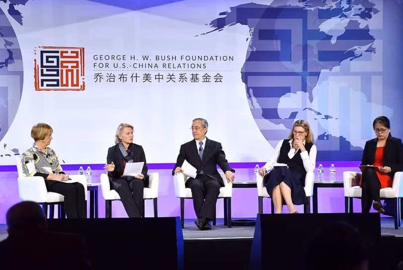 Việc Quỹ Quan hệ Mỹ - Trung của cố Tổng thống George H.W. Bush nhận tiền của Trung Quốc đang gây rúng động dư luận Mỹ (Ảnh: ncafp).