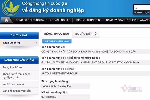 Thông tin về Auto Investment Group trên Cổng thông tin Quốc gia về đăng ký doanh nghiệp. Thông tin về Auto Investment Group trên Cổng thông tin Quốc gia về đăng ký doanh nghiệp.