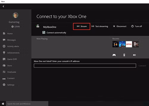 Trạng thái đang kết nối PC - Xbox One Trạng thái đang kết nối PC - Xbox One