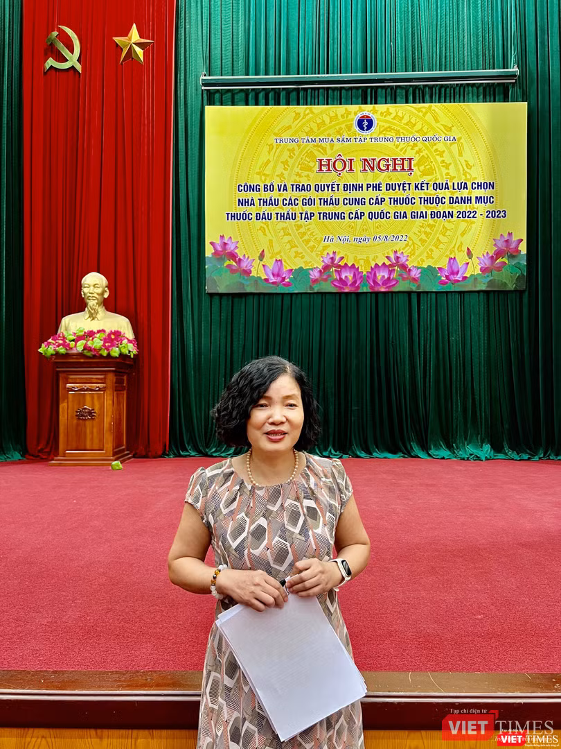 Bà Nguyễn Thị Ngọc Bảo – Phó Giám đốc Trung tâm Mua sắm tập trung thuốc Quốc gia (Bộ Y tế) Bà Nguyễn Thị Ngọc Bảo – Phó Giám đốc Trung tâm Mua sắm tập trung thuốc Quốc gia (Bộ Y tế)