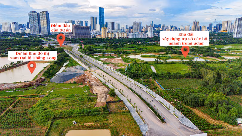 Dự án Khu đô thị Nam Đại lộ Thăng Long với diện tích 74,2 ha, được đầu tư bởi Tập đoàn Vingroup