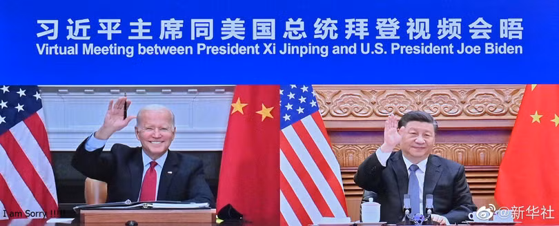 Hai nhà lãnh đạo vẫy tay chào nhau khi bắt đầu hội nghị (Ảnh: Xinhua). Hai nhà lãnh đạo vẫy tay chào nhau khi bắt đầu hội nghị (Ảnh: Xinhua).