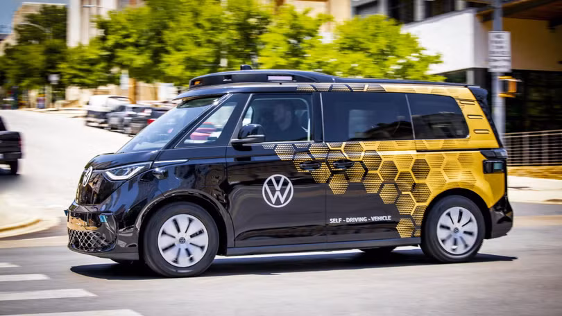 Nguyên mẫu xe chở khách ID.Buzz tự lái của Volkswagen. Ảnh Electrek