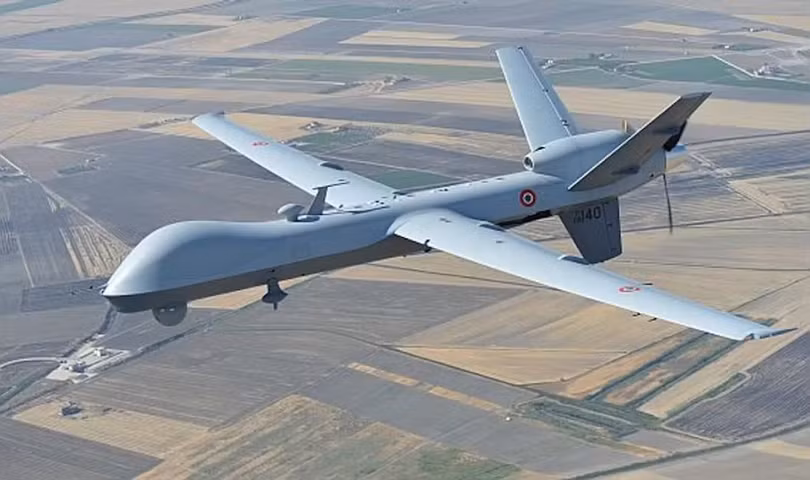 Máy bay không người lái trinh sát tấn công MQ-9, trang bị hệ thống quang điện tử hồng ngoại EO/IR của General Atomics. Ảnh General Atomics