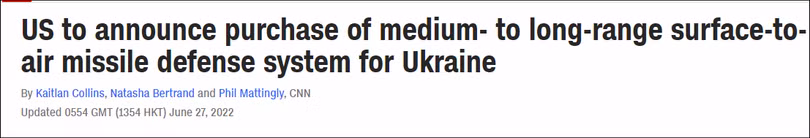 CNN đưa tin Mỹ tuyên bố cung cấp tên lửa pháp luật tầm trung-xa cho Ukraine. CNN đưa tin Mỹ tuyên bố cung cấp tên lửa pháp luật tầm trung-xa cho Ukraine.