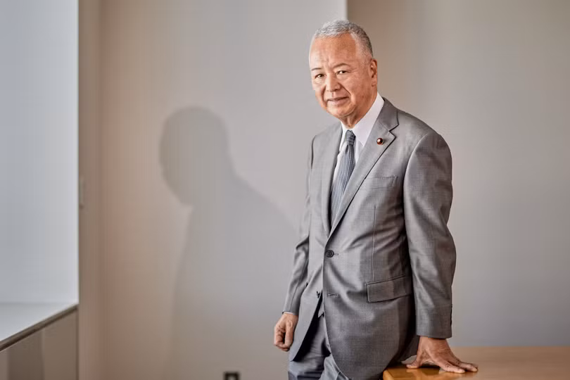 Akira Amari, kiến trúc sư chính sách phát triển công nghệ chip Nhật Bản. Ảnh Shoko Takayasu/Bloomberg