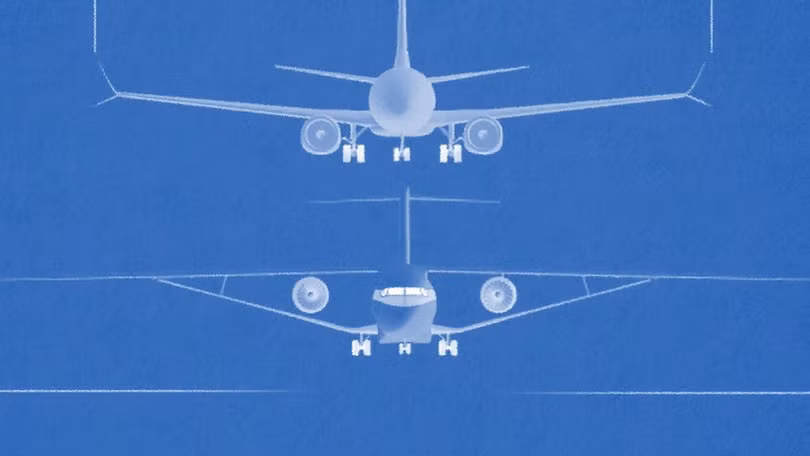 Một cấu trúc cánh mới được gọi là cánh giằng siêu âm. Ảnh Boeing Một cấu trúc cánh mới được gọi là cánh giằng siêu âm. Ảnh Boeing