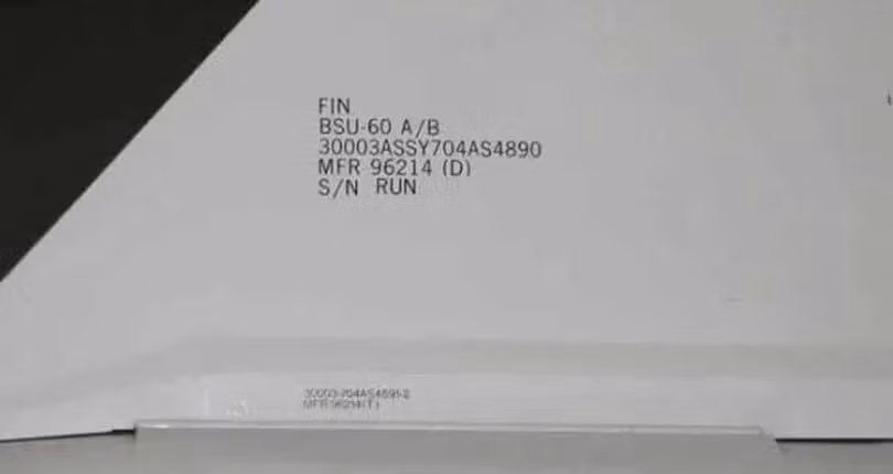 Ký hiệu trên cánh đuôi của tên lửa AGM-88 HARM (Ảnh: Sohu). Ký hiệu trên cánh đuôi của tên lửa AGM-88 HARM (Ảnh: Sohu).