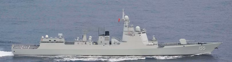 Trung Quốc triển khai tàu khu trục mang tên lửa Type 052D lượng giãn nước 7.500 tấn tới Tây Thái Bình Dương gần Đài Loan (Ảnh: UDN).