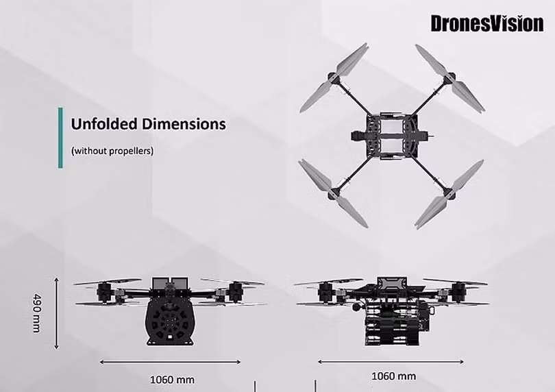 Hình dạng, cấu tạo của UAV Revolver 860 (Ảnh: Newtalk).