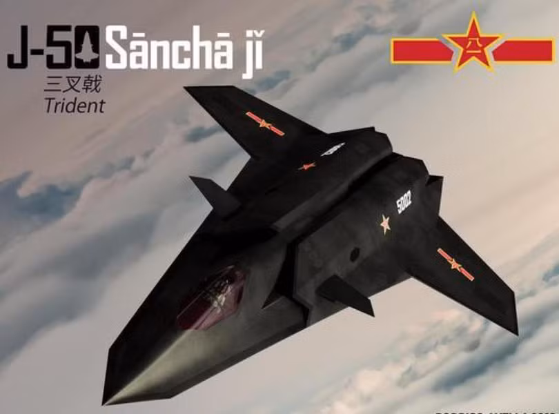 J-50 dưới bút vẽ của giới nghiên cứu phương Tây. Ảnh: Sina.