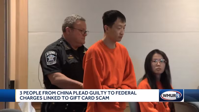 Hai trong số ba kẻ lừa đảo người Trung Quốc hầu tòa. Ảnh: WMUR.