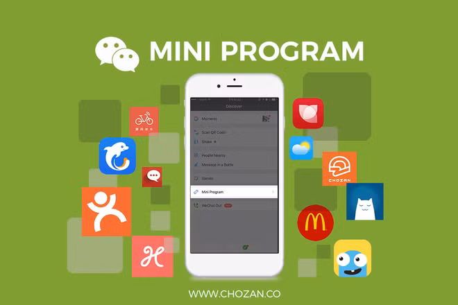 Các chương trình nhỏ chạy ngay bên trong WeChat. Các chương trình nhỏ chạy ngay bên trong WeChat.