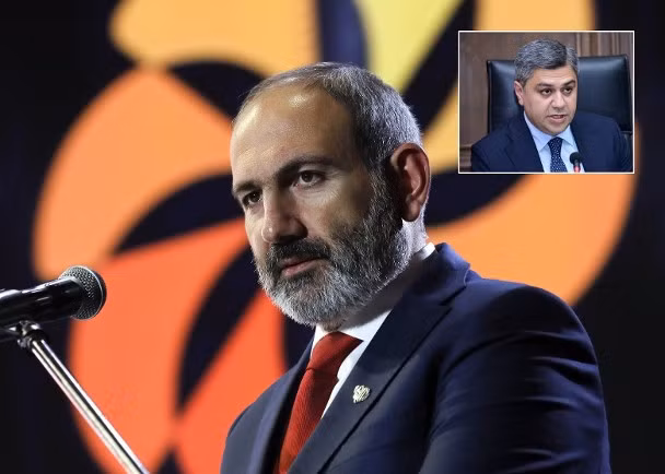 Thủ tướng Nikol Pashinyan và người bị cho là âm mưu sát hại ông, cựu Cục trưởng An ninh Quốc gia Artur Vanetsyan (Ảnh: Getty)