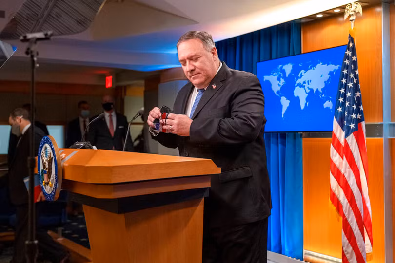 Ngoại trưởng Mỹ Mike Pompeo công khai tuyên bố Đài Loan chưa bao giờ là một phần của Trung Quốc gây căng thẳng thêm trong quan hệ Trung - Mỹ (Ảnh: AP).