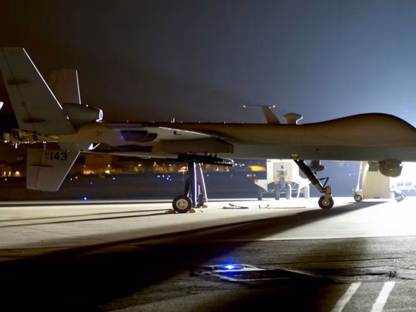 UAV MQ-9B Sea Guardian là loại máy bay không người lái tác chiến tối tân đa chức năng (Ảnh: Dwnews).