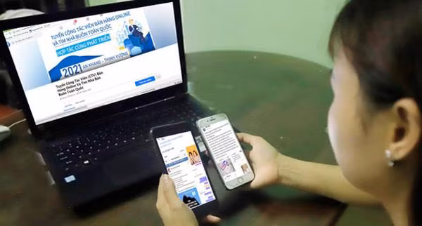 Đối tượng lừa đảo đã lợi dụng uy tín của các sàn điện tử để lấy lòng tin của những người đang có nhu cầu làm thêm và đánh vào lòng tham của con người để dẫn dụ nạn nhân “sập bẫy” (Ảnh minh họa: suckhoedoisong.vn)