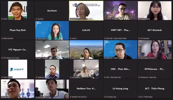 Chương trình đào tạo về IPv6 Security và RPKI được tổ chức theo hình thức trực tuyến. Chương trình đào tạo về IPv6 Security và RPKI được tổ chức theo hình thức trực tuyến.