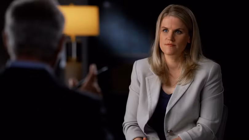 Cựu nhân viên Frances Haugen là người tố giác Facebook với Thời báo Phố Wall và Quốc hội Mỹ. (Ảnh: CBS News)