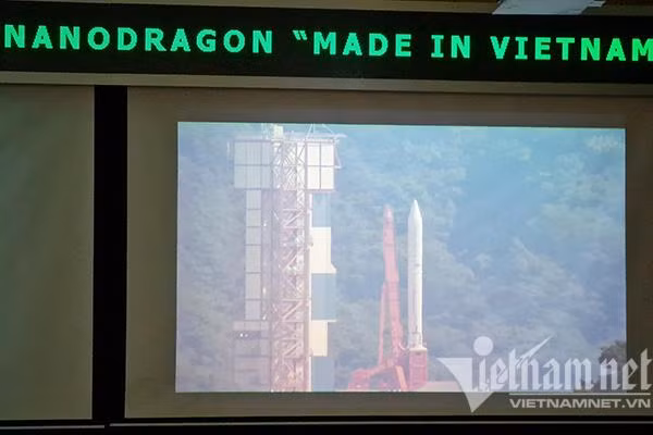 Tên lửa Epsilon số 5 mang theo vệ tinh NanoDragon của Việt Nam tại Trung tâm Vũ trụ Uchinoura, tỉnh Kagoshima (Nhật Bản). Ảnh: Trọng Đạt