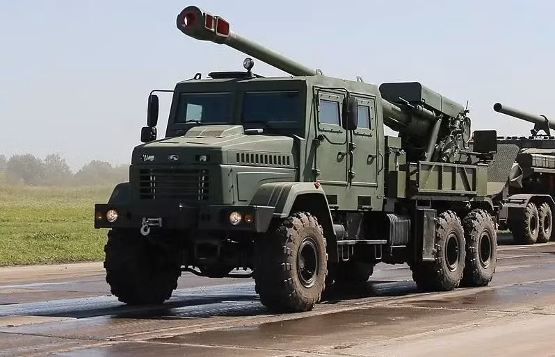 Pháo tự hành Bohdana 155 mm do Ukraine sản xuất. Ảnh Military Leak. Pháo tự hành Bohdana 155 mm do Ukraine sản xuất. Ảnh Military Leak.