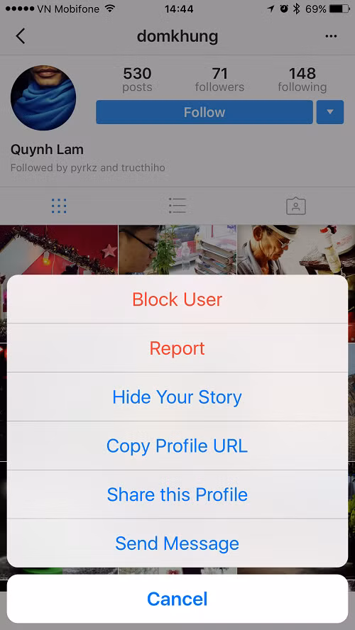 Bạn có thể chặn những người mà mình không thích trên Instagram.