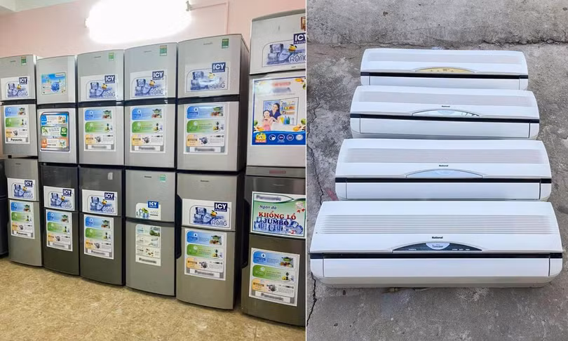 Nhiều mẫu tủ lạnh, điều hòa đời cũ được tân trang và bán với "giá sinh viên" để lừa người dùng. Nhiều mẫu tủ lạnh, điều hòa đời cũ được tân trang và bán với "giá sinh viên" để lừa người dùng.