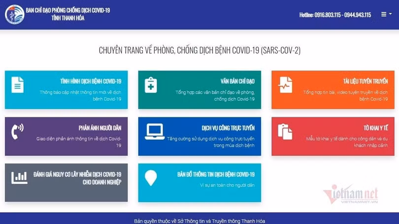 Chuyên trang về thông tin phòng, chống dịch Covid-19 Chuyên trang về thông tin phòng, chống dịch Covid-19