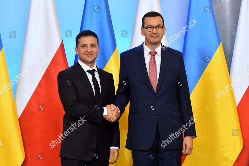 Tổng thống Ukraine Zelensky và Thủ tướng Balan Morawiecki (Ảnh: shutterstock). Tổng thống Ukraine Zelensky và Thủ tướng Balan Morawiecki (Ảnh: shutterstock).