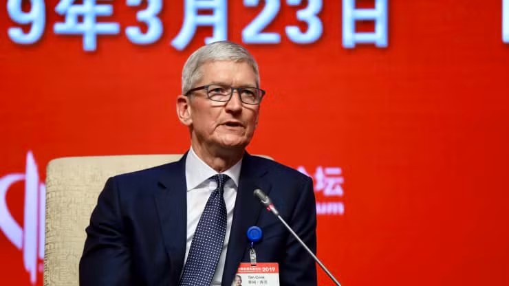 CEO Tim Cook tại Diễn đàn Phát triển Trung Quốc 2019. Ảnh: CNBC