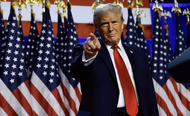 Ông Donald Trump phát biểu tại Trung tâm Hội nghị Palm Beach ở Florida. Ảnh: SCMP