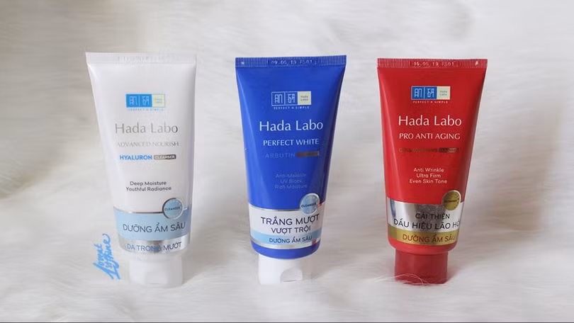 Các sản phẩm sữa rửa mặt của Hada Labo do Công ty TNHH Rohto-Mentholatum (Việt Nam) sản xuất.