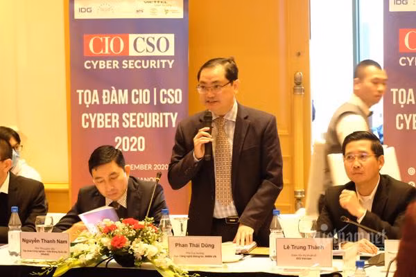 Ông Phan Thái Dũng - Phó Cục trưởng Cục CNTT (Ngân hàng Nhà nước Việt Nam) tại tọa đàm CIO|CSO Cyber Security 2020. Ảnh: Trọng Đạt Ông Phan Thái Dũng - Phó Cục trưởng Cục CNTT (Ngân hàng Nhà nước Việt Nam) tại tọa đàm CIO|CSO Cyber Security 2020. Ảnh: Trọng Đạt
