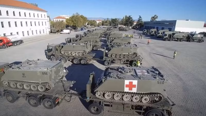 Các xe thiết giáp M113 Tây Ban Nha, chuẩn bị chuyển giao cho Ukraine. Ảnh Military Ukraine. 