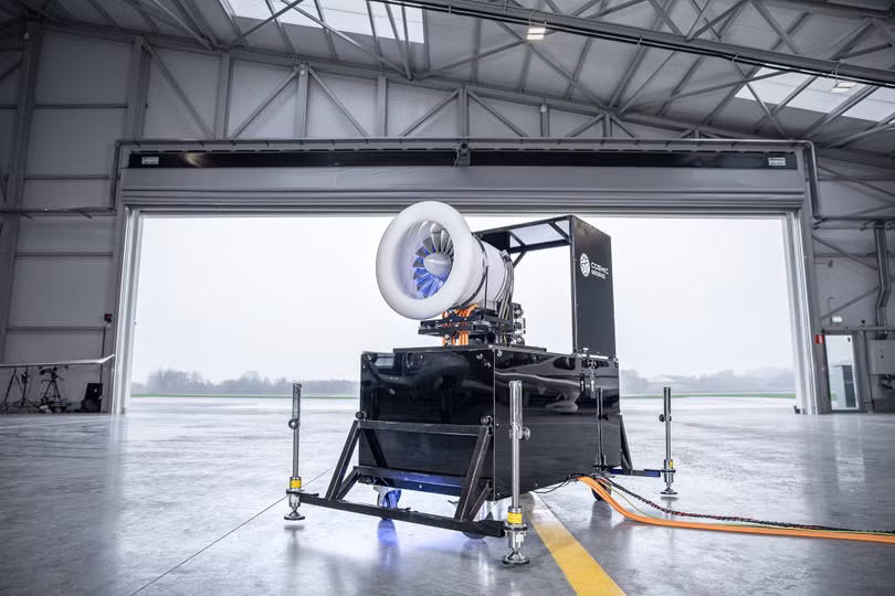 Động cơ tuabin phản lực chạy điện tiên tiến của Cosmic Aerospace. Ảnh Cosmic Aerospace.