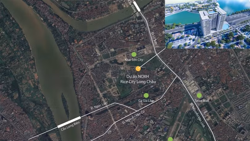 Vị trí dự án nhà ở xã hội Rice City Long Châu có giá mở bán gần 30 triệu đồng/m2