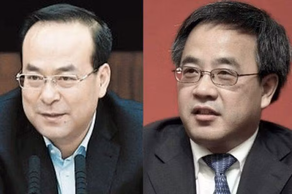 Tôn Chính Tài và Hồ Xuân Hoa, hai "ngôi sao chính trường" trẻ vào Bộ Chính trị khóa 18 năm 2012 (Ảnh: Dwnews).