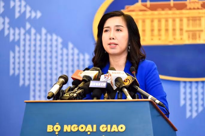 Người phát ngôn Bộ Ngoại giao Việt Nam Lê Thị Thu Hằng (Ảnh: TTXVN). Người phát ngôn Bộ Ngoại giao Việt Nam Lê Thị Thu Hằng (Ảnh: TTXVN).