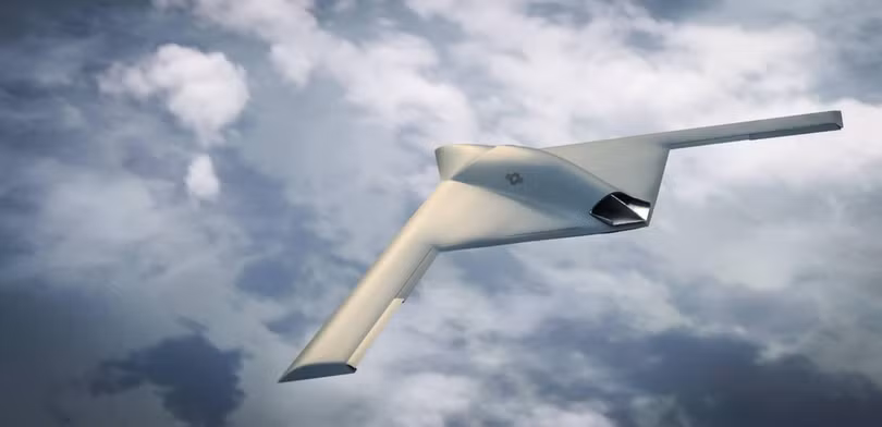 Hình ảnh giả tưởng UAV RQ-180 đang hoạt động (Ảnh: thedrive).