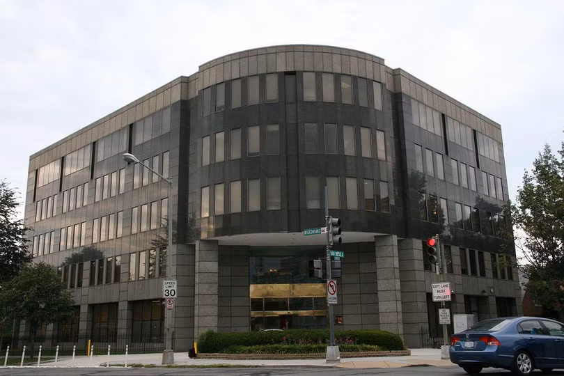 Tòa nhà trụ Sở Văn phòng Đại diện Kinh tế và văn hóa Đài Bắc tại Washington (Ảnh: Wiki).