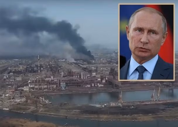 Ngày 21/4, ông Putin đột ngột ra lệnh cho Bộ trưởng Quốc phòng Shoigu ngừng tấn công Nhà máy thép Azovstal (Ảnh: Đông Phương).